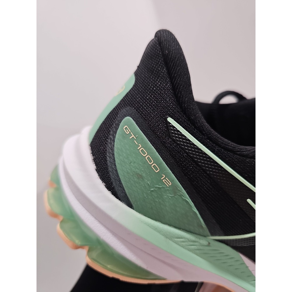 ASICS GT-1000 12 Women Running Shoes Black Mint Tint Sneakers Size 6 - Picture 4 of 16